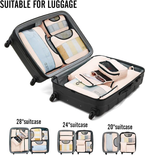Veken 8 Set Packing Cubes for Travel, - Image 2