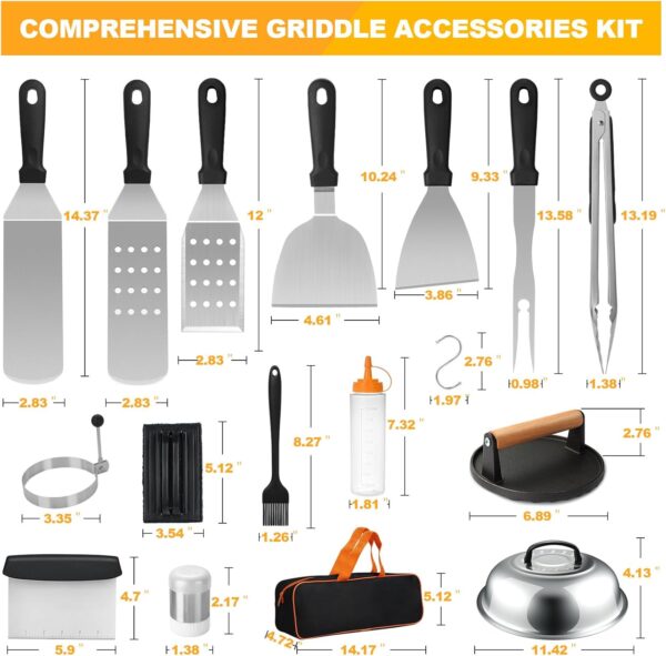 Griddle Accessories Kit, Terlulu 29 PCS Flat - Image 2