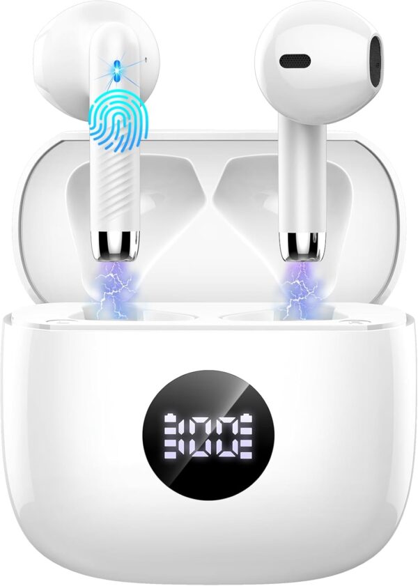 Wireless Bluetooth 5.4 Earbuds, Ear Buds LED Power
