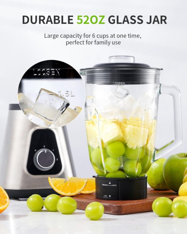aSHARDOR 1200W Blender for Shakes nd Smoothies, - Image 5