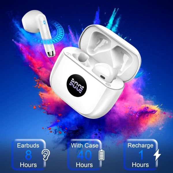 Wireless Bluetooth 5.4 Earbuds, Ear Buds LED Power - Image 3