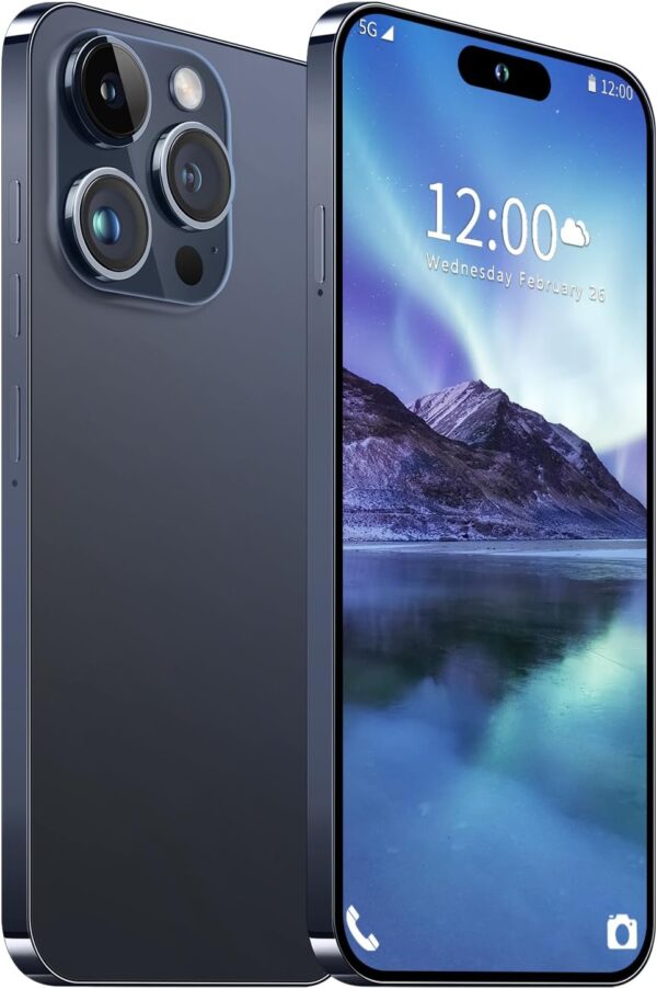 I14 Pro Max Unlocked Smartphone, 6+256GB, Android 13.0 Unlocked Cell Phones, 6.82" HD Screen Battery 6800mAH with 128GB Memory Card/Face ID/Fingerprint Lock/Dual SIM 5G Phone