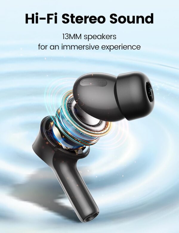 Wireless Earbuds Bluetooth 5.3 Headphones with Touch Screen 50H Playtime Deep Bass Stereo Ear Buds with Mic IPX7 Waterproof in Ear Earphones - Image 3