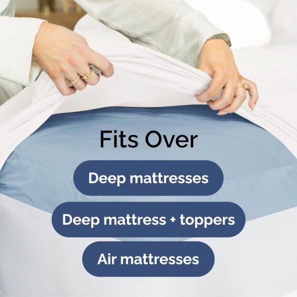 Extra Deep Twin Sheet Set - 4 Piece Breathable & Cooling Sheets - Hotel Luxury Bedding Set w/18-24 - Image 6
