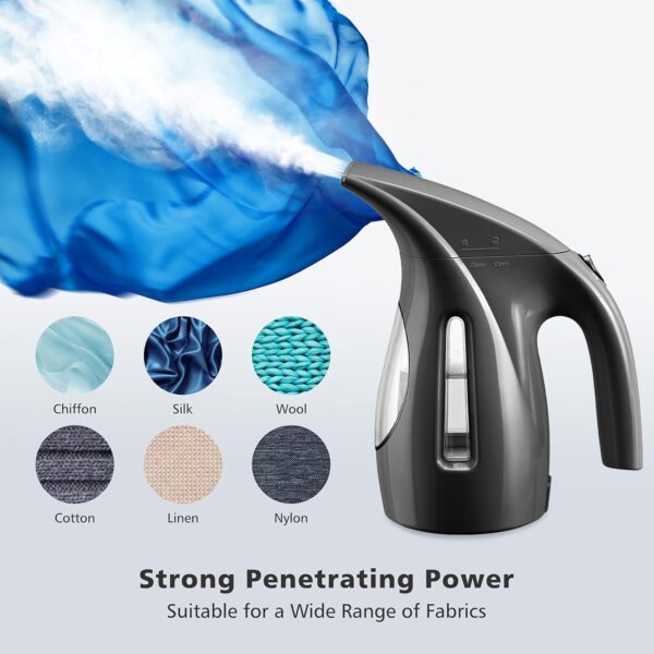 HiLIFE Steamer for Clothes, Portable Handheld Design, 240ml Big Capacity, 700W, Strong Penetrating Steam, Removes Wrinkle, for Home, Office - Image 4
