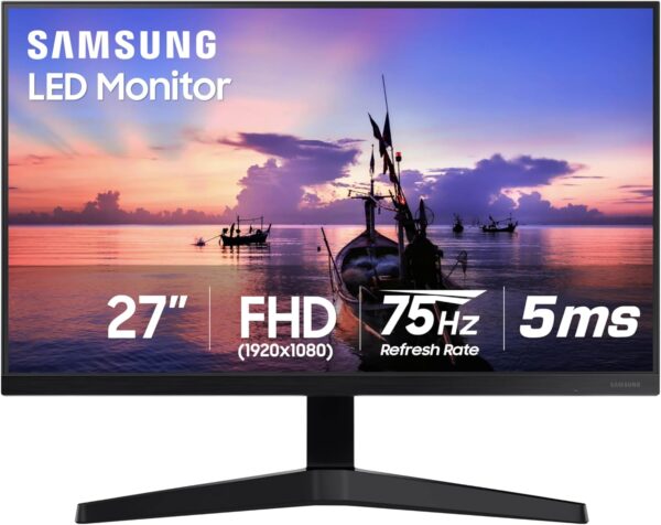 Samsung 27' T35F Series FHD 1080p Computer Monitor, 75Hz, IPS Panel, HDMI, VGA (D-Sub), AMD FreeSync,