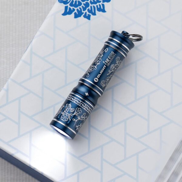 OLIGHT i3E EOS PMMA TIR Lens AAA EDC Flashlight 90 Lumens Compact Keychain Flash Light for Night, Camping (Blue Porcelain) - Image 6