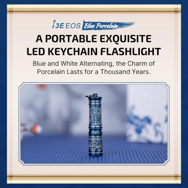 OLIGHT i3E EOS PMMA TIR Lens AAA EDC Flashlight 90 Lumens Compact Keychain Flash Light for Night, Camping (Blue Porcelain) - Image 5