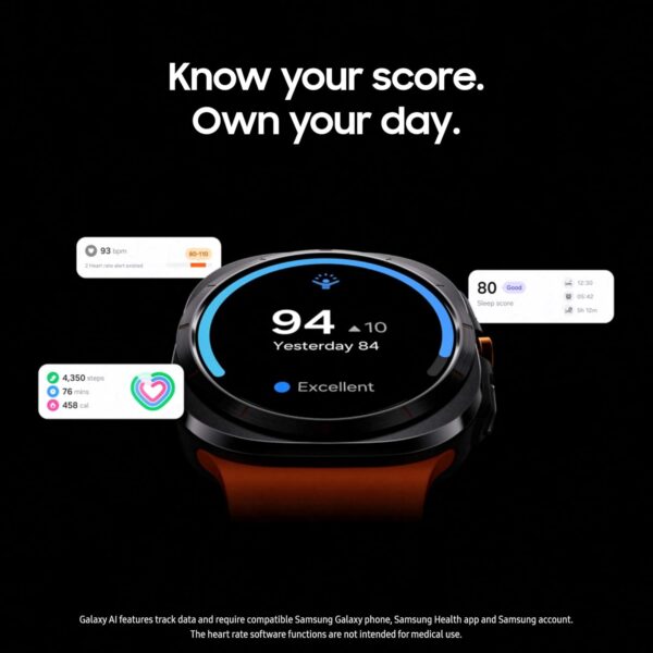 SAMSUNG Galaxy Watch Ultra 47mm LTE AI Smartwatch w/Energy Score, Wellness Tips, Heart Rate Tracking, - Image 4