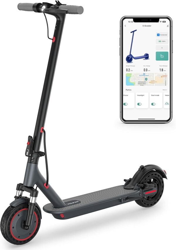 VOLPAM Electric Scooter, Powerful 350W/500W Motor, Max 12/19/28Miles Long Range, Top Speed 16/19/21 MPH, 8.5" /10'' Solid Tires, E Scooter for Adults and Teens