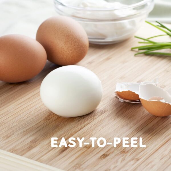 Elite Gourmet EGC322CBL Easy Egg Cooker Electric 7-Egg Capacity, Soft, Medium, Hard-Boiled Egg Cooker with Auto Shut-Off, Measuring Cup Included, BPA Free, Classic Blue - Image 5