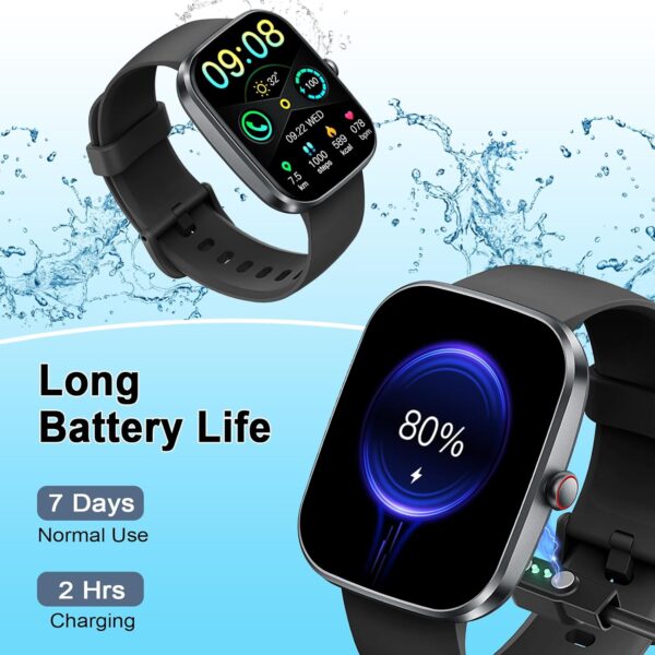 Smart Watch(Answer/Make Call), 1.91" Smartwatch for Men Women, NEW Fitness Watch with 110+ Sport Modes, Fitness Activity Tracke with Pedometer/Sleep Monitor/Heart Rate/IP68 Waterproof, for Android iOS - Image 6