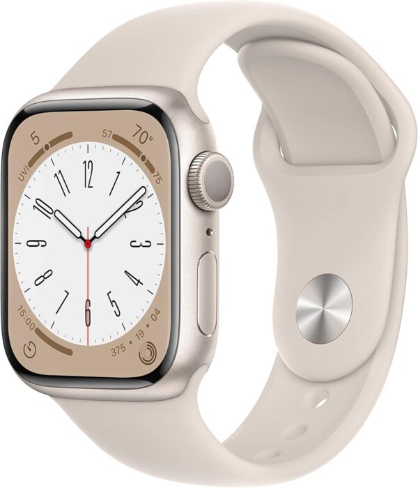 Apple Watch Series 8 [GPS, 41mm] - Starlight Aluminum Case with Starlight Sport Band