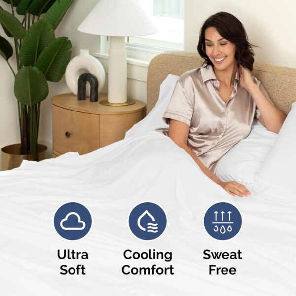 Extra Deep Twin Sheet Set - 4 Piece Breathable & Cooling Sheets - Hotel Luxury Bedding Set w/18-24 - Image 5