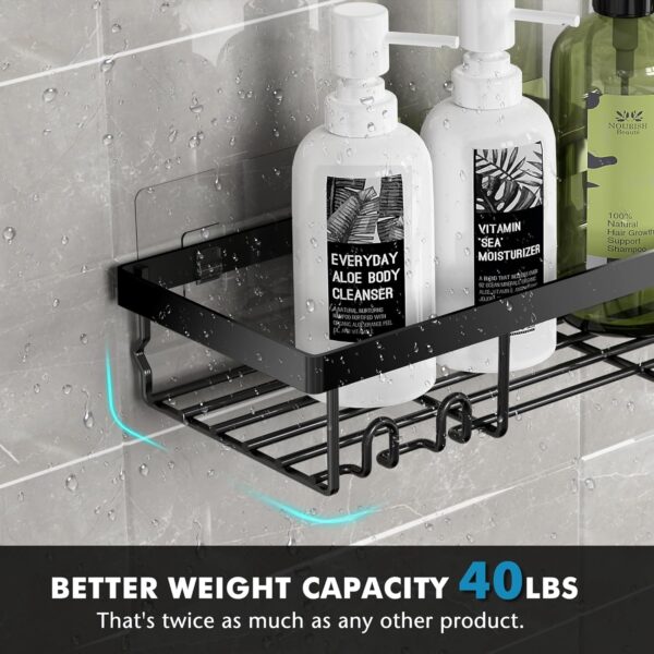 Moforoco Adhesive Shower Caddy Organizer Shelves Rack - 5 Pack Corner Bathroom Storage Organization, Home & Kitchen Decor Inside RV Accessories, Hanging First Apartment Household Camper Essentials - Image 4