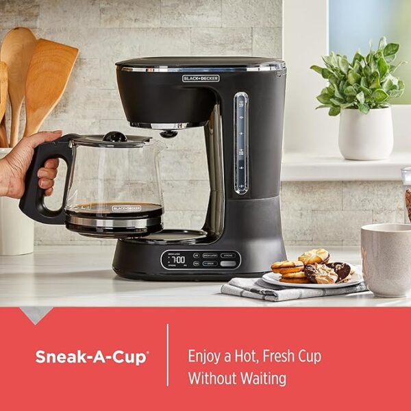 BLACK+DECKER Split Brew 12-Cup Digital Coffee Maker, CM0122, Iced or Hot Coffee, Programmable, Quick Touch, 4-Hour Keep Warm - Image 5