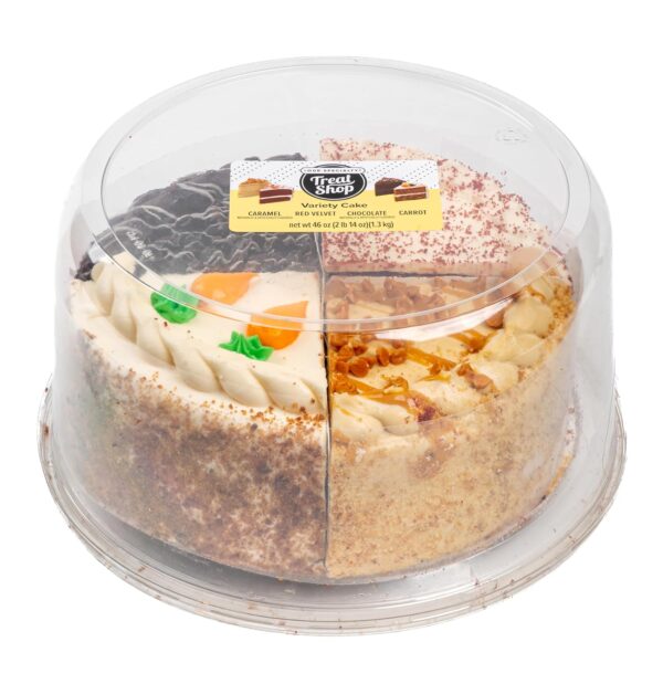 Our Specialty 8" Double Layer Variety Cake, Caramel, Carrot, Chocolate & Red Velvet, 46 oz