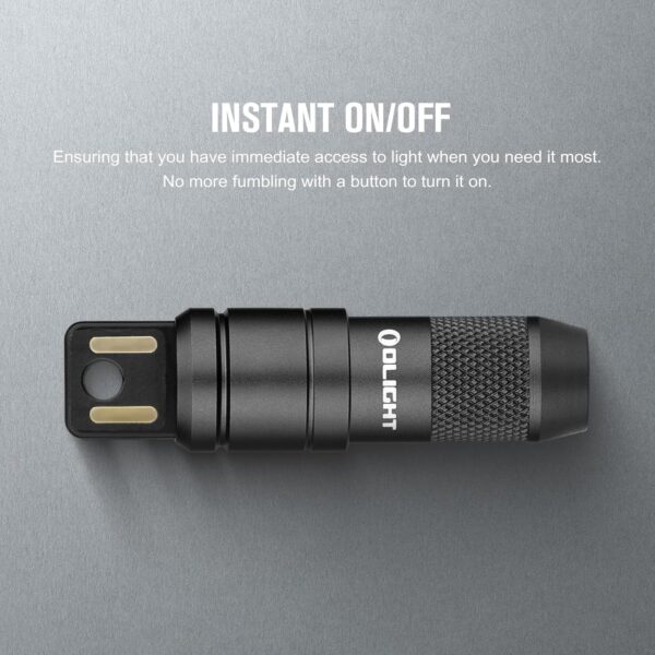 OLIGHT IMINI 2 EDC Rechargeable Keychain Flashlight, 50 Lumens Compact and Portable Mini LED Keyring Lights with Built-in Battery Ideal for Everyday Carry and Emergencies (Black) - Image 4