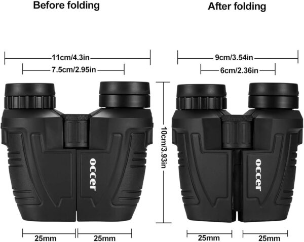Occer 12x25 Compact Binoculars for Adults and Kids, Large Eyepiece Waterproof - Image 7