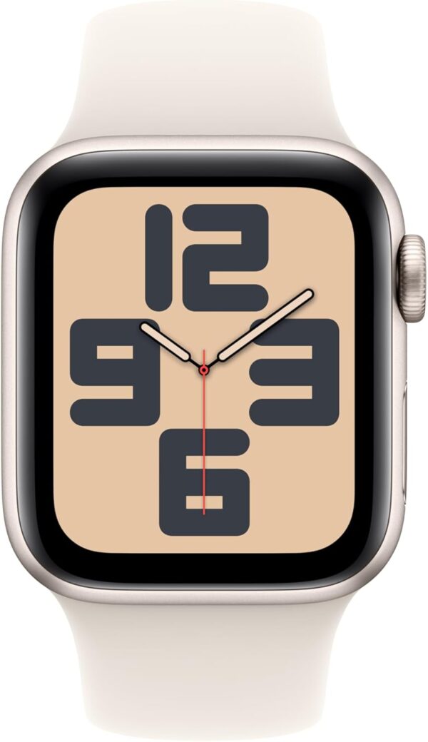 Apple Watch SE (2nd Gen) [GPS 40mm] Smartwatch with Starlight Aluminum Case - Image 2