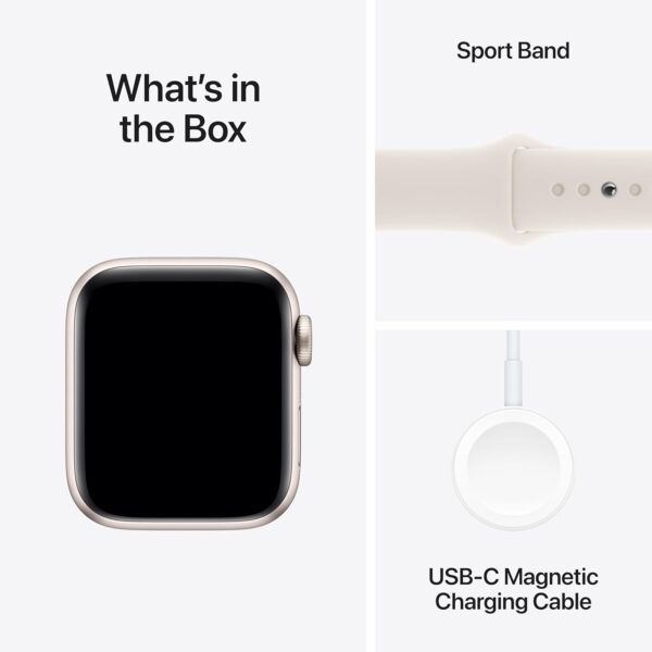 Apple Watch SE (2nd Gen) [GPS 40mm] Smartwatch with Starlight Aluminum Case - Image 6