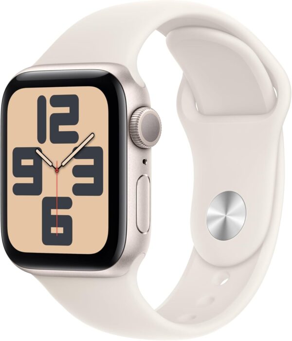 Apple Watch SE (2nd Gen) [GPS 40mm] Smartwatch with Starlight Aluminum Case