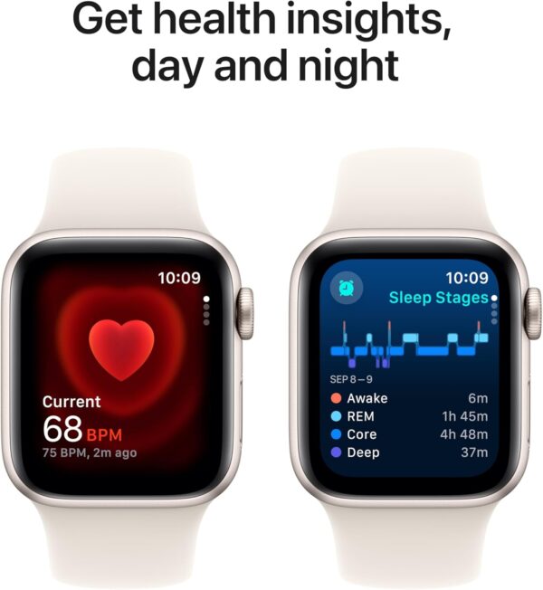 Apple Watch SE (2nd Gen) [GPS 40mm] Smartwatch with Starlight Aluminum Case - Image 5