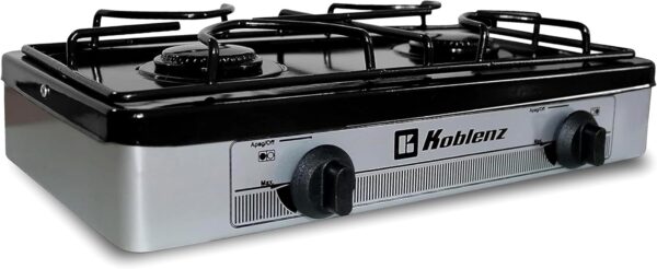 Koblenz PSK-200S 2-Burner Gas Stove, Silver