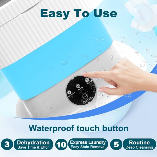 Portable Washing Machine, 16L Foldable Mini Portable Washing Machine, - Image 4