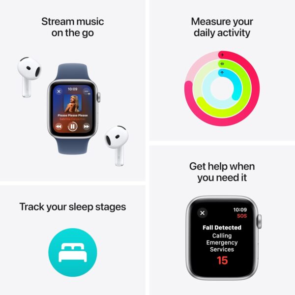 Apple Watch SE (2nd Gen) [GPS 40mm] Smartwatch with Starlight Aluminum Case - Image 3