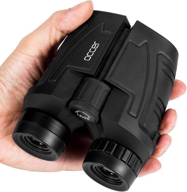 Occer 12x25 Compact Binoculars for Adults and Kids, Large Eyepiece Waterproof