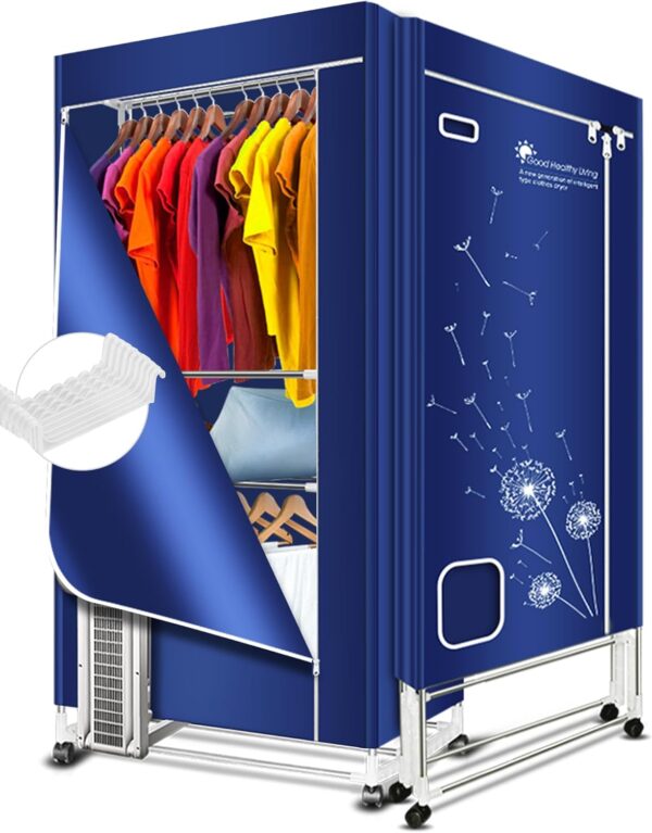 Portable Clothes Dryer, 1600W-110V, 3 Tier Foldable Rack,