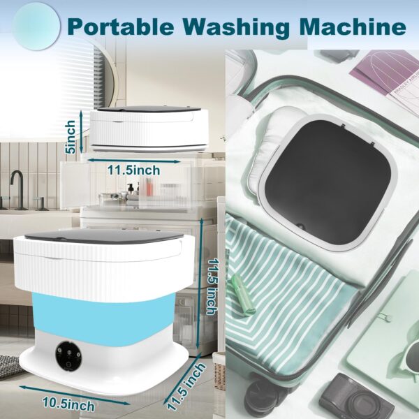 Portable Washing Machine, 16L Foldable Mini Portable Washing Machine, - Image 6
